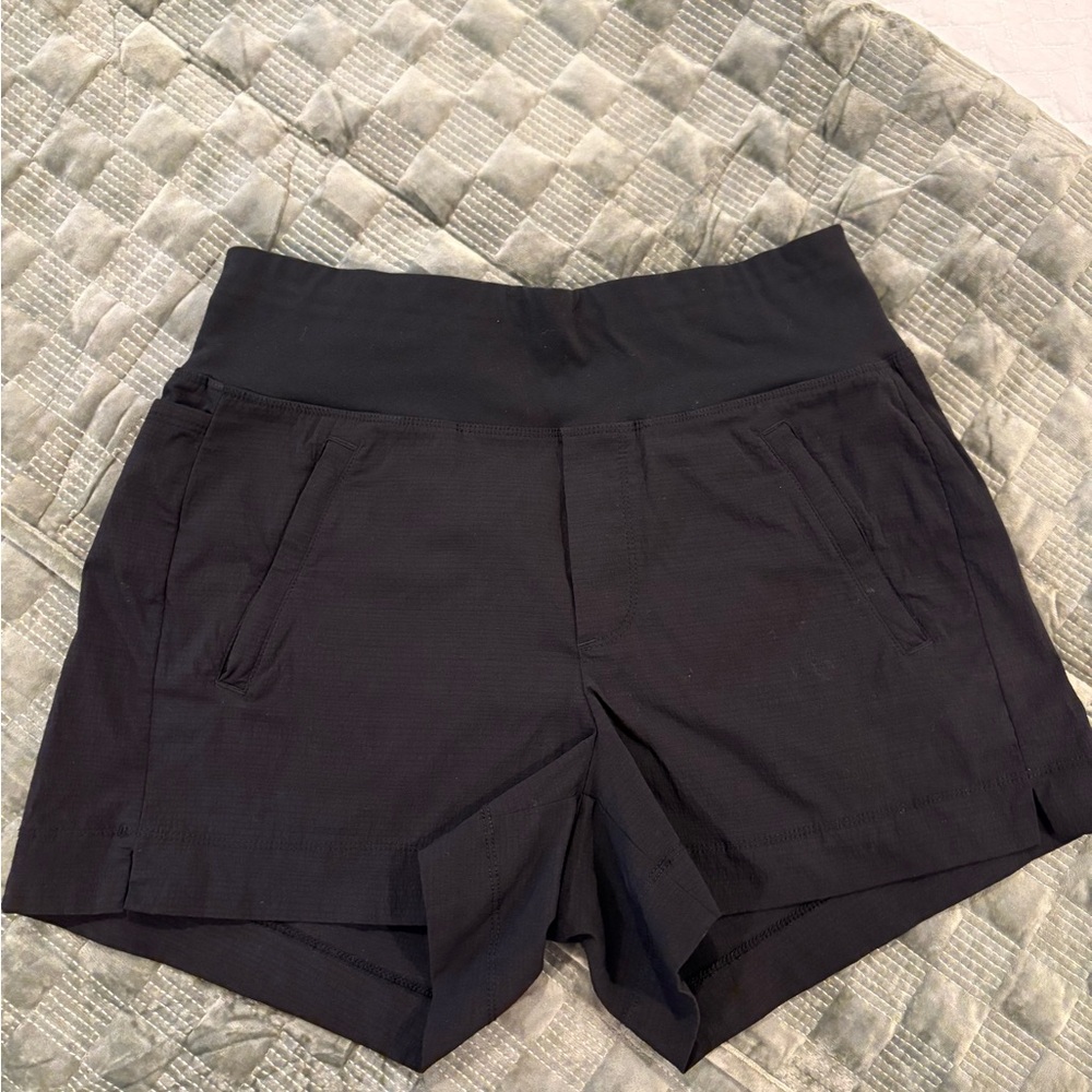Athleta Black Athletic Shorts with Elastic Waistband